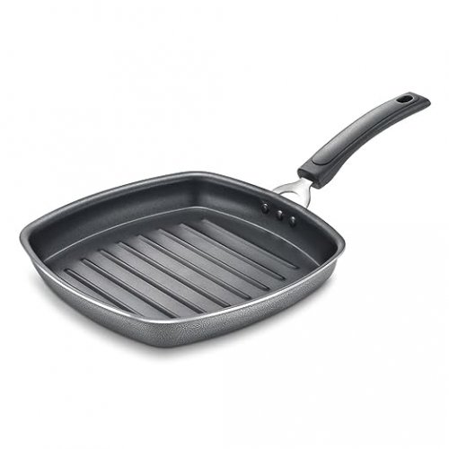 Prestige Omega Select Plus Square Induction Base Non-Stick Aluminum Grill Pan, Black 25cm