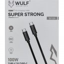 WULF SUPER STRONG PD CHARGING CABLE C TO C 100W (W106) WULF SUPER STRONG PD CHARGING CABLE C TO C 100W (W106)