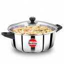 Hawkins Stainless Steel Cook n Serve Casserole with Glass Lid 5L | 28cm (SSCB50G)