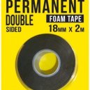 Permanent Double Side Tape Black 18Mm*2M