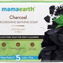 Mamaearth Charcoal Nourishing Bathing Soap with Charcoal & Mint Pack 5 x 75gm
