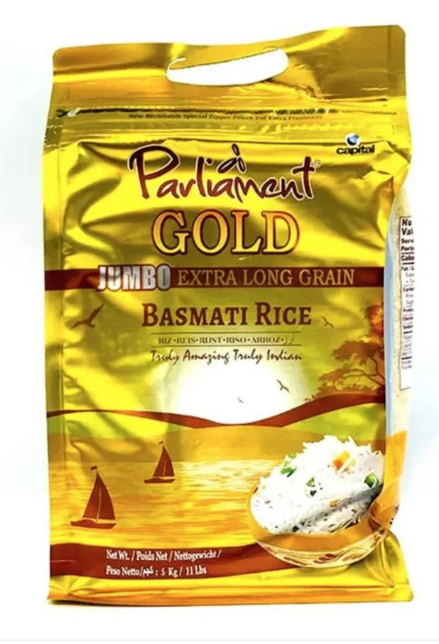 Parliament Gold  jumbo Extra Long Grain Basmati Rice 5 Kg