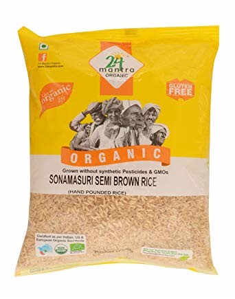 24 Mantra Organic Sonamasuri Semi Brown Rice 1Kg