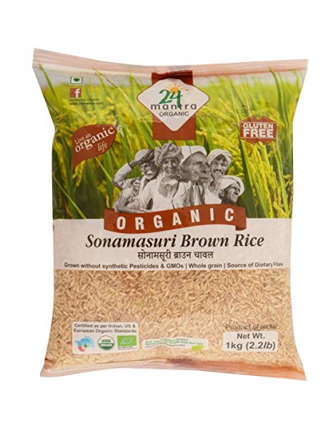 24 Mantra Organic Sona Masuri Brown Rice 1Kg