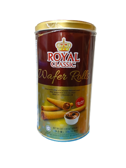 Royal Classic Wafer Rolls Chocolate 300g