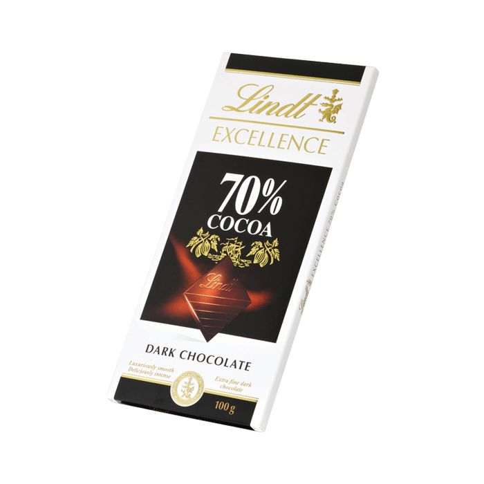 Lindt Excellence Cocoa 70% Dark Chocolate 100Gm