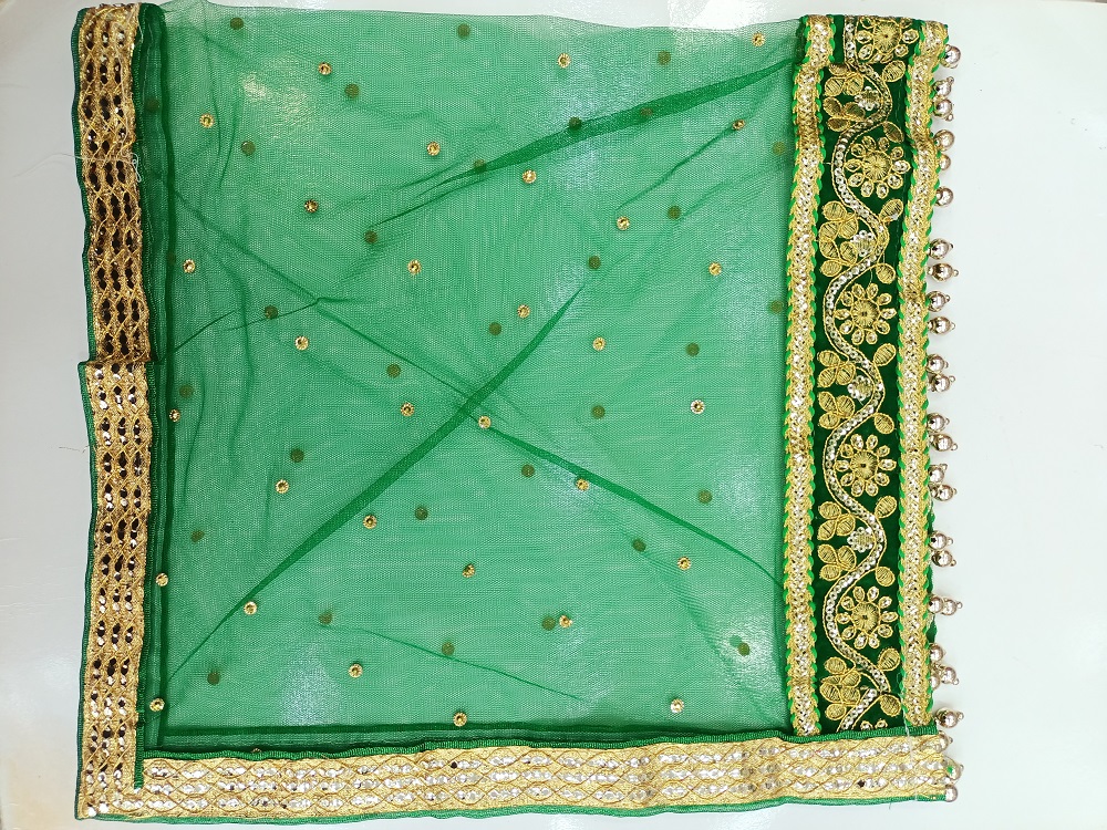 Border Chunari | Fancy Pooja Cloth/ Mata Puja Chunari  (Border 12'' x 20'')