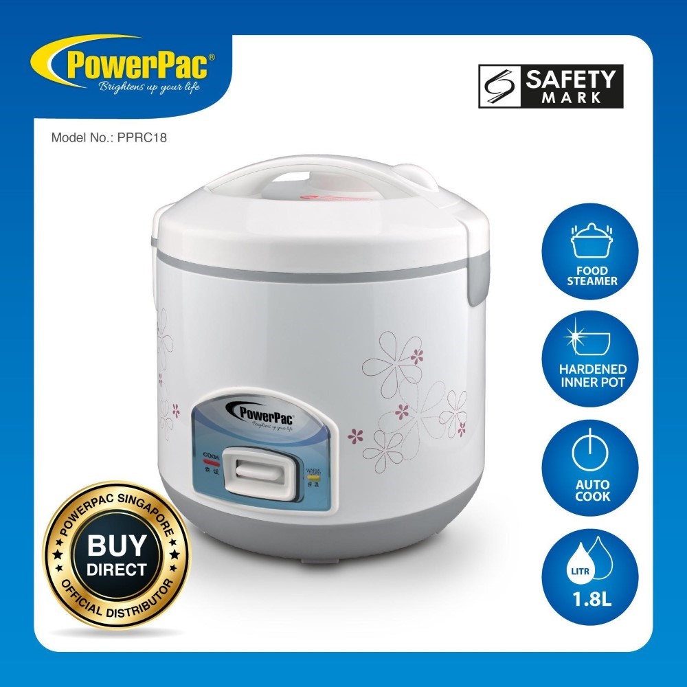Powerpac Deluxe Rice Cooker 1.8L (Pprc18)
