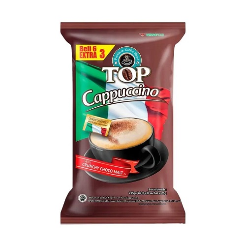 Top Cappuccino Crunchy Choco Malt 225g (6 + 3 Extra pcs)