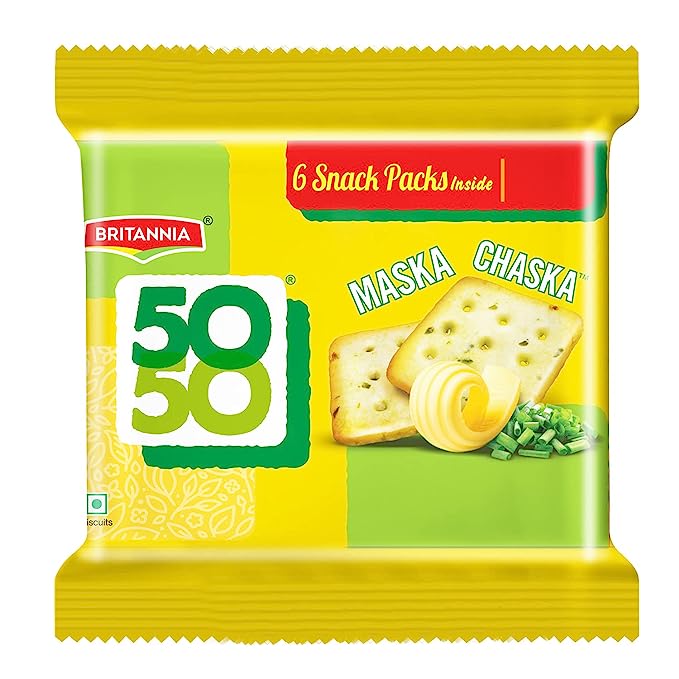 Britannia 50-50 Maska Chaska Biscuits, 300g