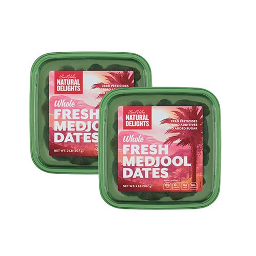 Natural Delights Whole Fresh Medjool Dates Value Pack 2 x 907g