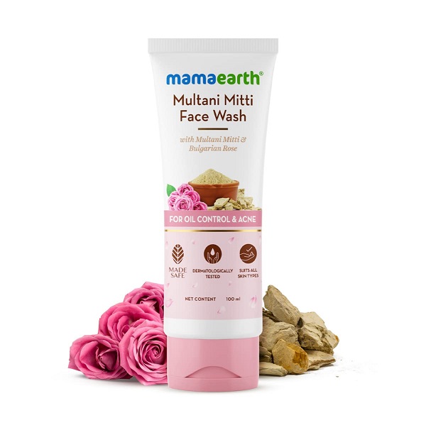 Mamaearth Multani Mitti Face Wash With Bulgarian Rose 100ml