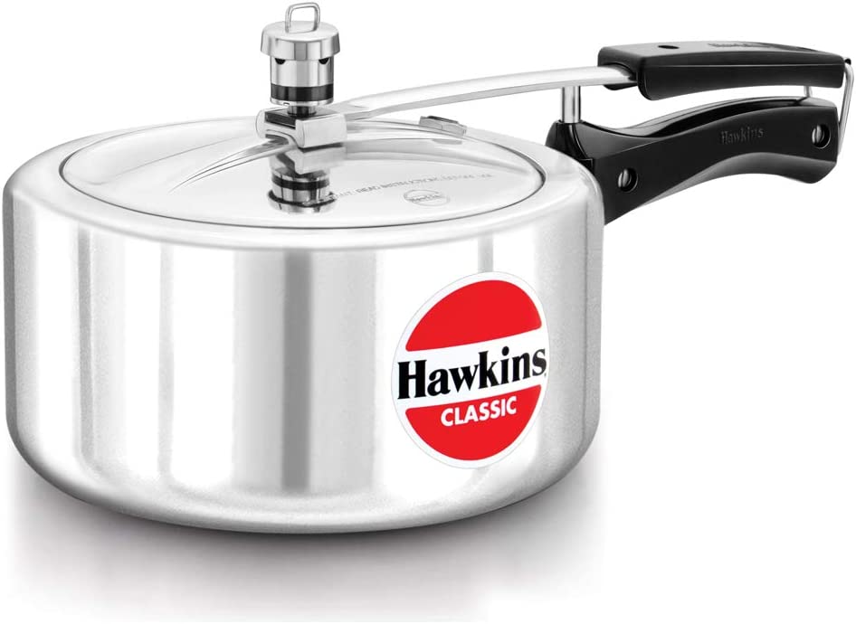 Hawkins  Aluminum Pressure Cooker, 3.5 Litre, Silver CL35