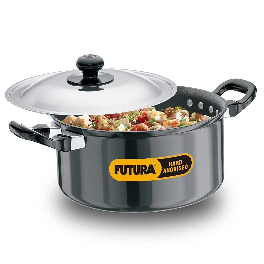 Futura Hard Anodised Cook n Serve Stewpot 2.25ltr | 18cm Diameter | AST225