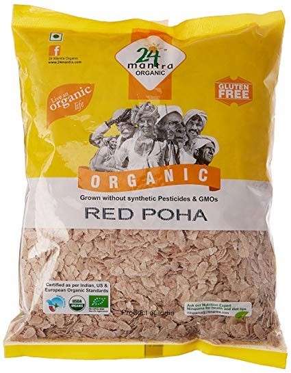 24 Mantra Organic Red Poha 500gm