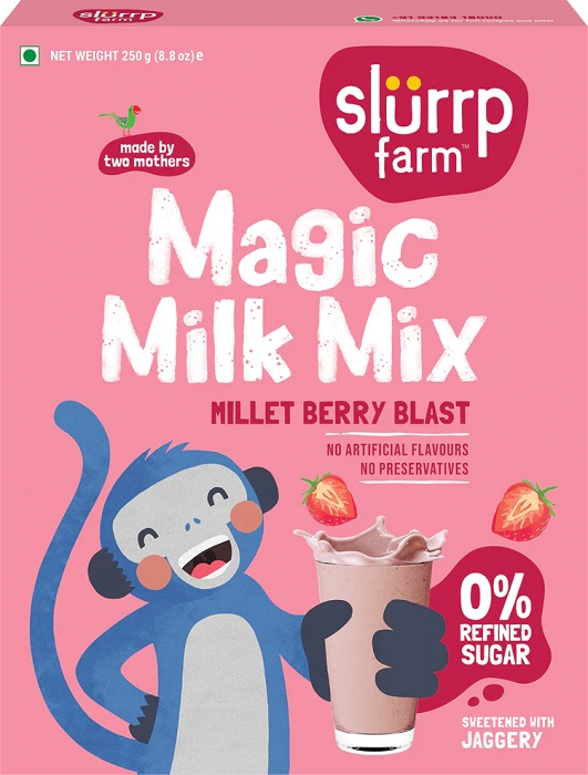 Slurrp Farm Magic Milk Mix - Millet Berry Blast 250g