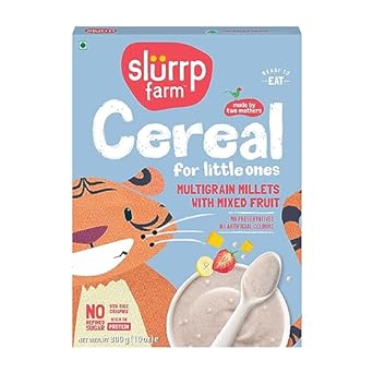 Slurrp Farm Multigrain Millets Cereal with Mixed Fruits and Rice crispies 300gm