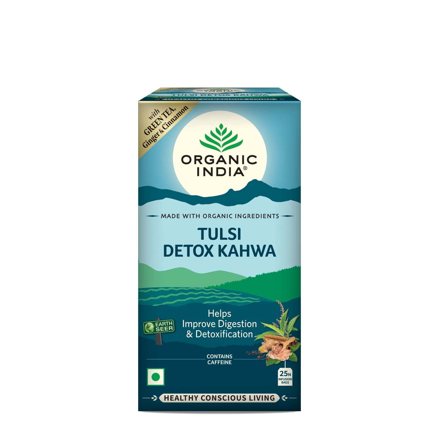 ORGANIC INDIA TULSI DETOX KAHWA TEA 25 BAGS