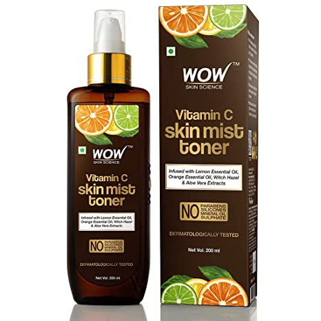 WOW Skin Science Vitamin C Mist Toner - Fight Aging, Facial Mist for Dull, Dry Skin - for All Skin Types - 200ml