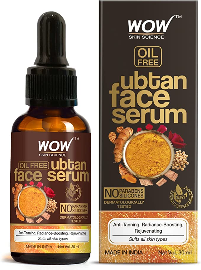 WOW Skin Science Ubtan Face Serum - OIL FREE - For Anti Tanning, Radiance Boosting, Rejuvenating Skin - No Parabens, Silicones, 30 ml
