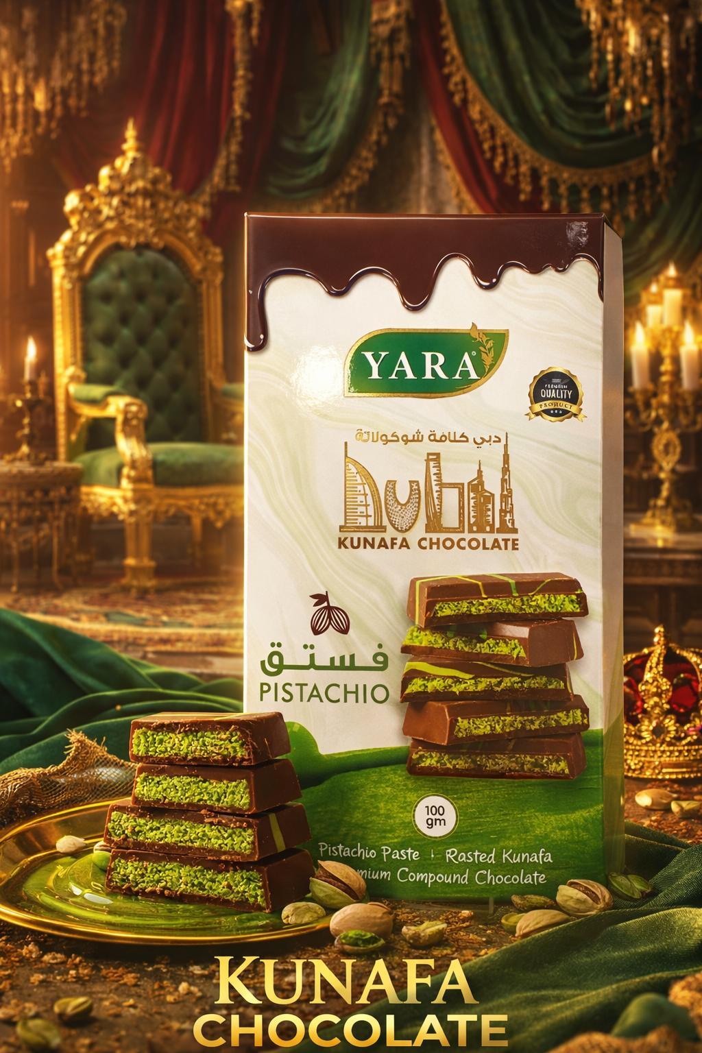 KUNAFA PISTACHIO CHOCOLATE YARA 100 GM
