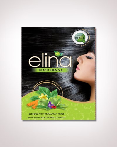 Elina Black Hair Colour 3.6 60gm