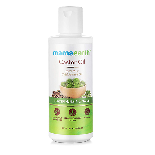Mamaearth 100% Pure Castor Oil, Cold Pressed, to support Hair Growth, Good Skin and Strong Nails, 150ml