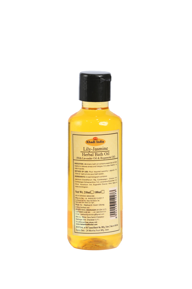 Khadi India Lily-Jasmine Herbal Bath Oil 200Ml