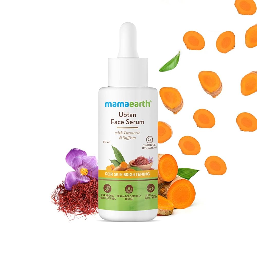 Mamaearth Ubtan Face Serum with Turmeric & Saffron 30ml
