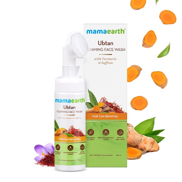 Mamaearth Ubtan Foaming Face Wash for Tan Removal 150ml